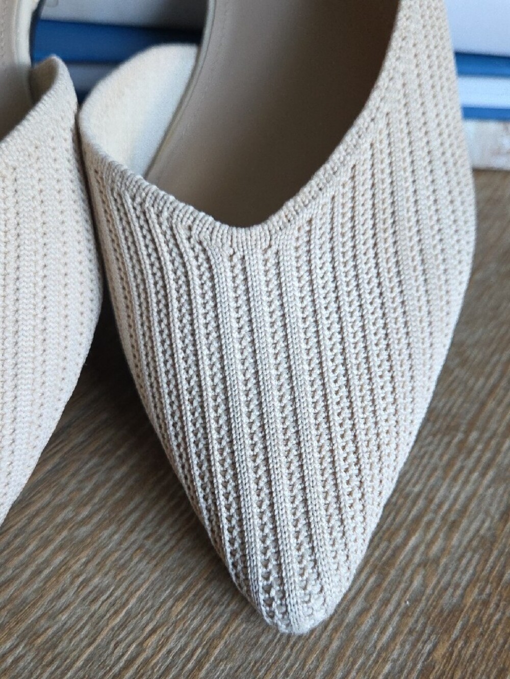 Vivaia Melia Flats Pointed in Light Beige - Picture 6 of 13